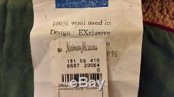 Neiman Marcus Woollen Needlepoint Christmas Tree Skirt Angels 41 x 41 Wool
