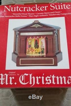 New 2010 Mr Christmas Nutcracker Suite Wooden Music Box 4 Scenes 8 Songs Ballet