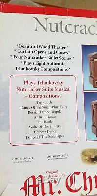 New 2010 Mr Christmas Nutcracker Suite Wooden Music Box 4 Scenes 8 Songs Ballet