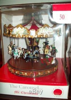 New 2010 Mr Christmas The Carousel Musical Animated Horses Light Up Play 50 Song
