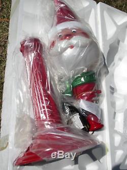 New 6' Lighted non-animated OUTDOOR Christmas Santa Claus Lamp Post Light-NICE