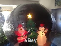 New 8' GEMMY Lighted Snowman Santa Christmas Tree Snowglobe Airblown Inflatable