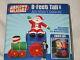 New-8' Rare Gemmy Lighted Colorful Christmas Santa Trian Airblown Inflatable