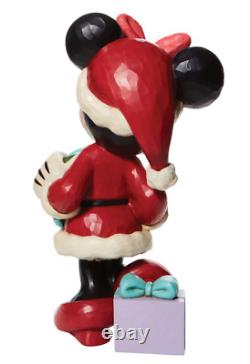 New Disney Jim Shore 17 Minnie Mouse Season's Greetings Holding Wreath