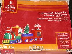 New GEMMY OVER 12' Lighted Animated Christmas Santa Train Inflatable Airblown