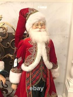 New Katherine's Collection Snow Day Mr. & Mrs. Santa Claus 32 Doll SET