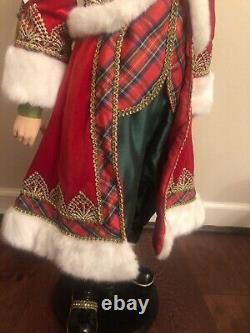 New Katherine's Collection Snow Day Mr. & Mrs. Santa Claus 32 Doll SET