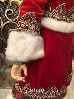 New Katherine's Collection Snow Day Mr. & Mrs. Santa Claus 32 Doll SET