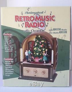 New Mr. Christmas Animated Retro Music Radio Real Jukebox Am Fm 50-60s Songs Box