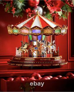 New Mr. Christmas Deluxe Carousel Plays 20 Christmas Carols, LED Light Show