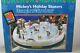 New Mr Christmas Disney Mickey Holiday Skaters Action/lights 50 Tune Music Box