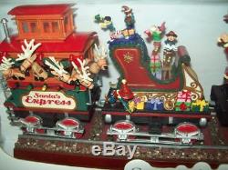 New Mr Christmas Santa's Express Musical Train Smoke Stack Animated 20 Songs