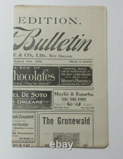 New Orleans Carnival Parade Bulletin March 6,1916 PROTEUS EDITION Mardi Gras
