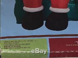 New Rare Gemmy Christmas Airblown Inflatable 5.5 Ft Waving Santa In Chair