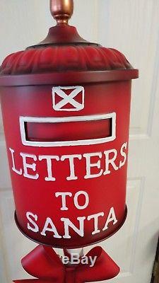 New Santa's North Pole Red 4 Ft Mailbox Christmas Letter Postbox Chicago Pick Up