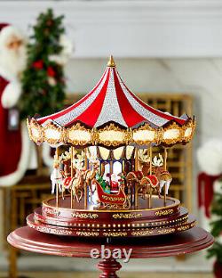 New Swarovski Mr. Christmas Grand Carousel Hand Painted 100 LEDs 20 Carols