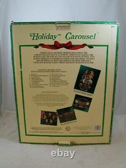 New! Vintage 1992 Mr Christmas Holiday Carousel, 9 Piece Set, 21 Carols, Animals