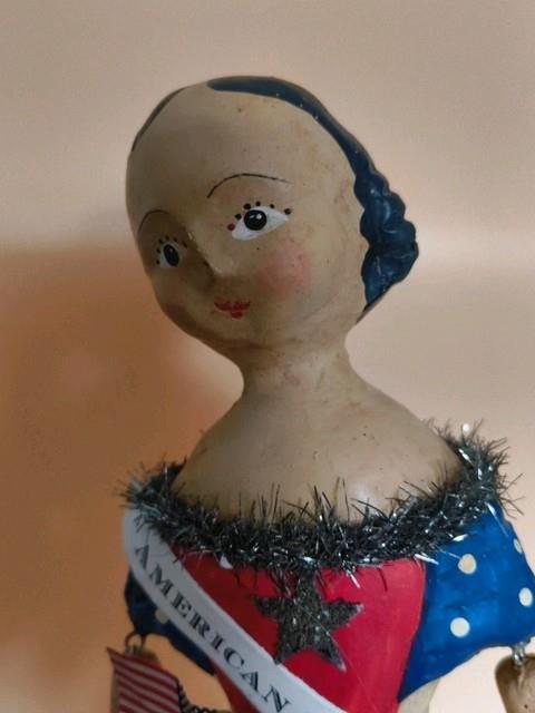 Nicol Sayre American Beauty Patriotic Girl Holding Stars Retired