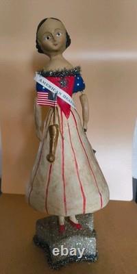 Nicol Sayre American Beauty Patriotic Girl Holding Stars Retired