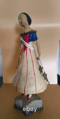 Nicol Sayre American Beauty Patriotic Girl Holding Stars Retired