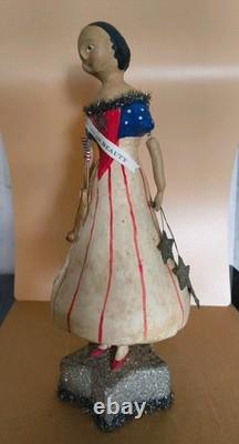 Nicol Sayre American Beauty Patriotic Girl Holding Stars Retired