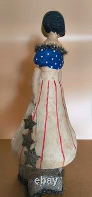 Nicol Sayre American Beauty Patriotic Girl Holding Stars Retired