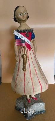 Nicol Sayre American Beauty Patriotic Girl Holding Stars Retired