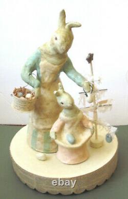 Nicole Sayre Spring Bunny Music Box (your Easter Bonnet) Folk Art