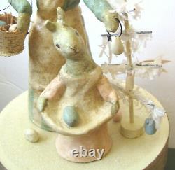 Nicole Sayre Spring Bunny Music Box (your Easter Bonnet) Folk Art