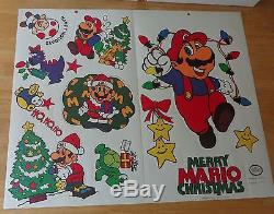 Nintendo SUPER MARIO BROS MERRY CHRISTMAS Punch Out Velvet Flocked Decoration