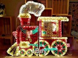 Noma Animated Motion Giant Holographic Train Engine Santa Christmas Decoration