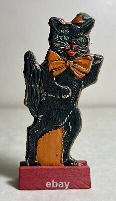 Old Vintage Antique Halloween German Skittle Game Black Cat Germany 1920s