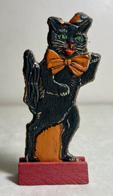 Old Vintage Antique Halloween German Skittle Game Black Cat Germany 1920s