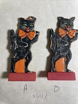 Old Vintage Antique Halloween German Skittle Game Black Cat Germany 1920s