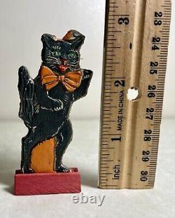 Old Vintage Antique Halloween German Skittle Game Black Cat Germany 1920s