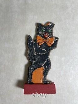 Old Vintage Antique Halloween German Skittle Game Black Cat Germany 1920s