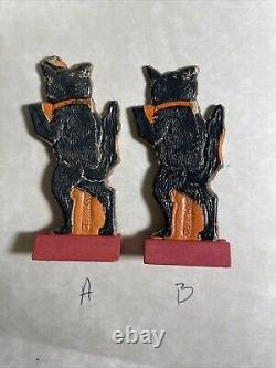 Old Vintage Antique Halloween German Skittle Game Black Cat Germany 1920s