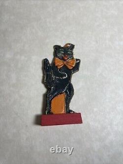 Old Vintage Antique Halloween German Skittle Game Black Cat Germany 1920s