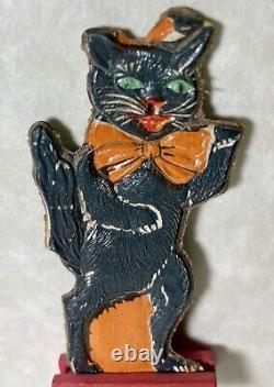 Old Vintage Antique Halloween German Skittle Game Black Cat Germany 1920s