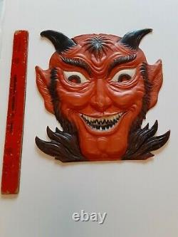 Old Vintage Halloween Cardboard Diecut Die Cut Out Devil Germany 1920's-1930's