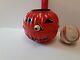 Old Vintage Halloween Tin Litho Jack O Lantern Horn Us Metal Toy Mfg Co 1950's