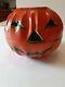 Old Vintage Halloween Tin Lithographed Jack O Lantern Us Metal Toy Mfg Co 1950's