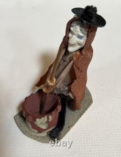 Old Vintage Halloween Witch with Composition Face Candy Container Occupied Japan Old Vintage Halloween Witch with Composition Face Candy Container Occupied Japan