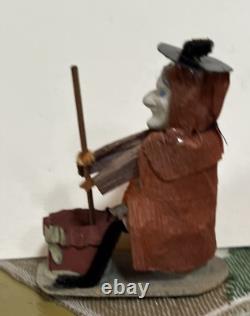 Old Vintage Halloween Witch with Composition Face Candy Container Occupied Japan Old Vintage Halloween Witch with Composition Face Candy Container Occupied Japan