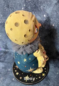 Ooak Halloween Paper Mache Paper Clay Moon mamma #63, Jenny Salsini Ooak Halloween Paper Mache Paper Clay Moon mamma #63, Jenny Salsini