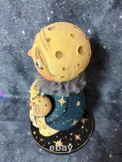 Ooak Halloween Paper Mache Paper Clay Moon mamma #63, Jenny Salsini Ooak Halloween Paper Mache Paper Clay Moon mamma #63, Jenny Salsini