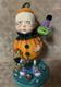 Ooak Paper Mache Halloween Baby In Pumpkin Costume #57 Jenny Salsini
