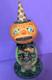 Ooak Paper Mache Vintage Look Halloween Pumpkin/kitties #21, Jenny Salsini