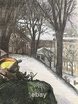 Original 1874 Thomas Nast Harper's Weekly Hand-colored Santa Christmas Cover