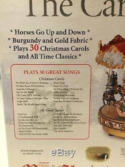Original Classics Carousel 30 Songs Lights Up & Down 12X11 Burgundy & Gold Vtg